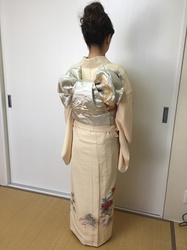 顔合わせの会 付け下げ変わり結び ヘアセット